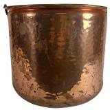 Large Hammered Copper Log Bucket