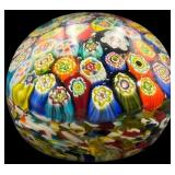 Murano Millefiori Glass Paperweight