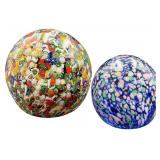 2  John Gentile Art Glass Paperweights