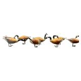 Seven Ted Hanks Carved Wood Canada Geese