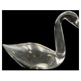 Steuben Clear Crystal Swan Figurine
