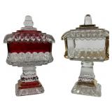 Pair of Jeannette Glass Wedding Bowls