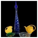 Hall Teapot, Fiesta Pitcher, and Vintage Glass