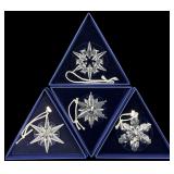 Swarovski, Annual Ornaments 2005-2008, 4 items