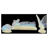 Three Sabino Paris Art Deco Glass Figurines