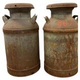 2 Hershey and Brokhoff Industrial Milk Cans