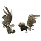 Pair of Italian Fighting Roosters