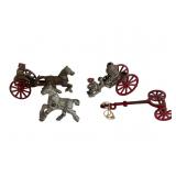 Four Early 20th Century Horse-Drawn Toy Parts