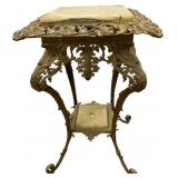 Victorian Onyx and Cast Brass Plant Stand, c. 1900