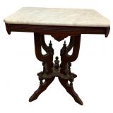 Victorian Eastlake Marble Top Parlor Table