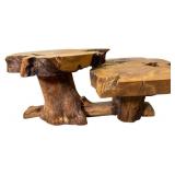 Two-Tiered Live-Edge Hardwood Coffee Table