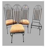 Spanish Revival, Iron and Wood Abacus Chairs, 4