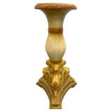 Majolica Style Porcelain Pedestal Plant Stand
