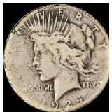 1 Silver 1924-S Peace Silver Dollar