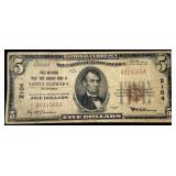 1 1929 $5 Santa Barbara Note