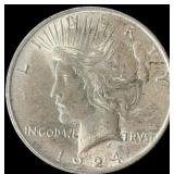 1 Silver 1924 US Peace Dollar