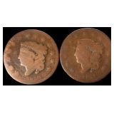 1830 and 1835 US Large Cents