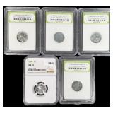 5 1943 Lincoln Steel Cents