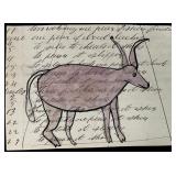 North American School 19th Century Ink Ledger Draw