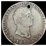 1 Silver 1823 Mo Mexico 8 Reales