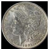 1 Silver 1891 US Morgan Dollar