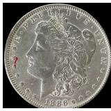 1 Silver 1886 Morgan Dollar
