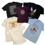 A Group of Six Music and Culture Graphic T-Shirts