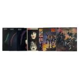Collection of Eight KISS Vinyl LPs