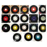 A Collection of 18 Vintage 45 RPM Records
