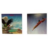 A Pair of Budgie UK MCA Vinyl LPs Roger Dean Art