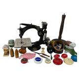 Willcox & Gibbs Sewing Machine and Accessories