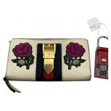 Gucci Sylvie Wallet and GG Supreme Keychain