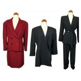 Three Vintage Ellen Tracy and Claude Montana Suits