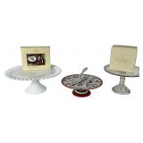 Assortment of Cake Stands and Barware Gift Sets