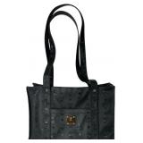 MCM Vintage Large Black Visetos Monogram Tote