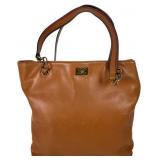 Vintage Chanel Tan Grained Leather Tote Bag