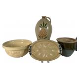 Assorted Stoneware Jug, Platter, Bowl, and Pot