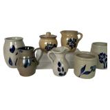 Seven American Salt-Glazed Stoneware Pieces