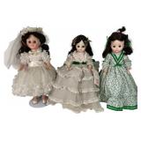 Three Madame Alexander Scarlett & Communion Dolls
