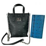 Two MCM Visetos Monogram Handbag and Wallet