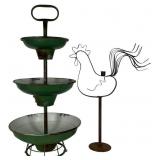 Two Rustic Metal Decorative Items