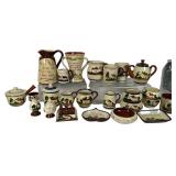 Group of English Terracotta Motto Ware Pottery