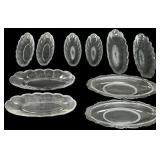 Ten Federal Glass & Heisey Oblong Serving Dishes