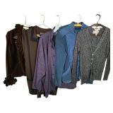 Five designer and vintage women's garments