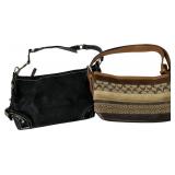 Two Vintage Coach Signature Handbags
