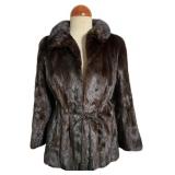 Vintage Elï¿½gante Mahogany Mink Fur Car Coat