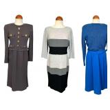 Three Vintage Adolfo and Designer Knit Dresses