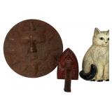 A Trio of Cast Iron Items Including a Star North