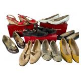 A Collection of Vintage Ferragamo and Tod's Shoes