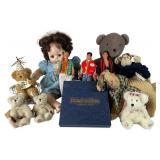 Assortment of Vintage Dolls, Plush, and Game